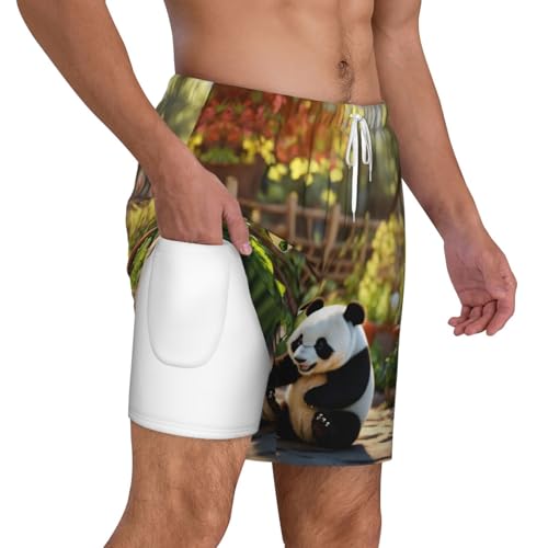 Short de bain séchage rapide homme anti humidité imprimé panda - 3