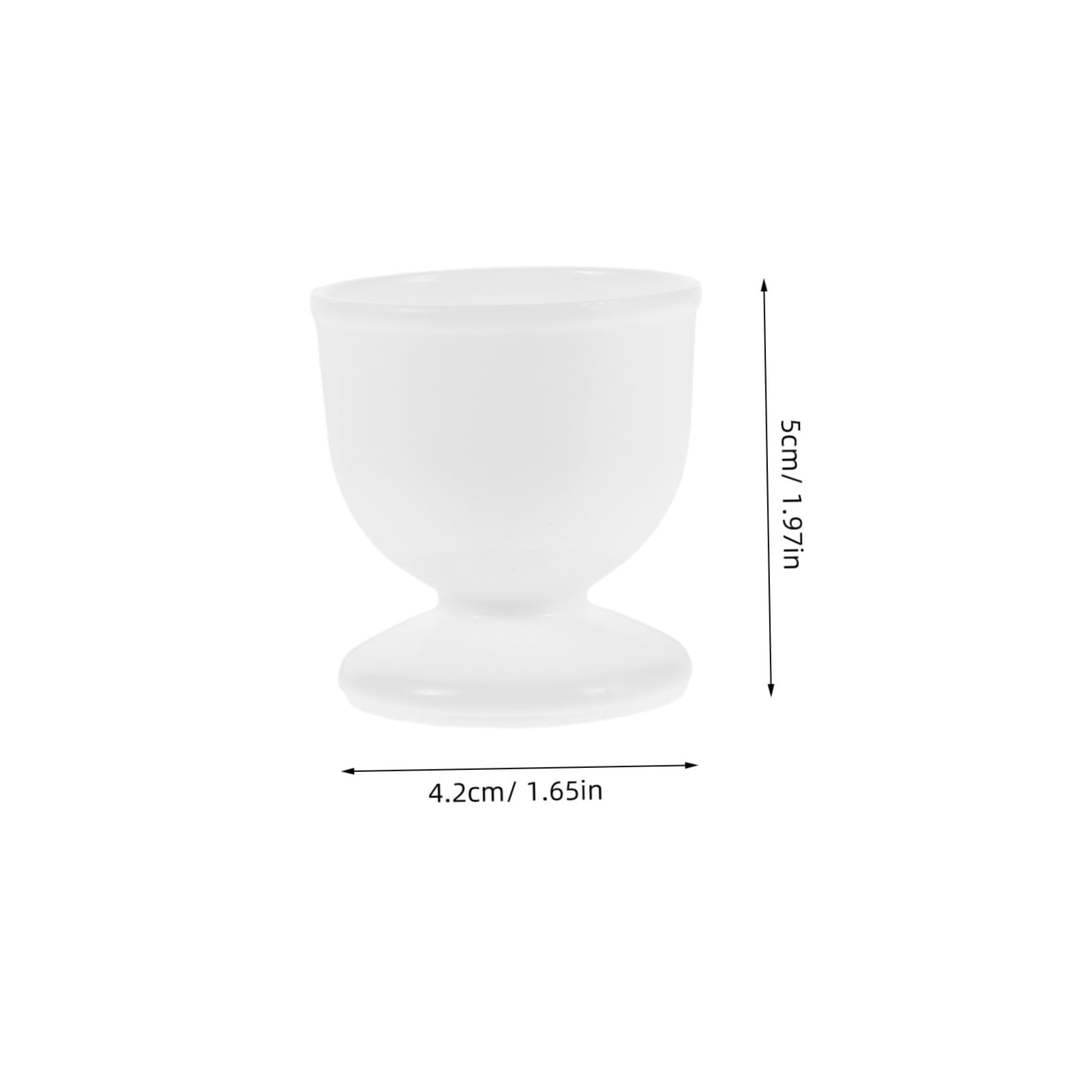 Garneck 6pcs Egg Cup Eggs Small Shaped Store Steaming Boiled Egg Holder Pp White