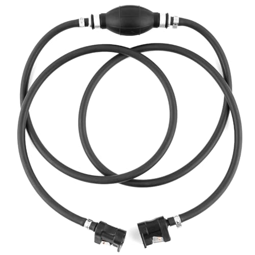 Afa Motors Fuel Line Hose with Connector, Boat Fuel Line 5/16inch with Primer Bulb Steel Hose Clamps for Marine Outboard Boat Motor RVs Fuel Line - Thumbnail 6