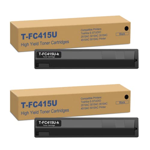 VOOHOOD T-FC415U Black High Capacity Toner Cartridge T-FC415U-K Compatible with Toshiba e-Studio 2515AC 3015AC 3515AC 4515AC 5015AC Printers | 39,000 Pages , 2 Pack