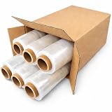 Film Estensibile Manuale Trasparente 6 Rotoli 23my 2,2kg 50cm - Pellicola per Imballaggio Pallet, Bancali, Colli - Magazzino, Logistica, E-commerce