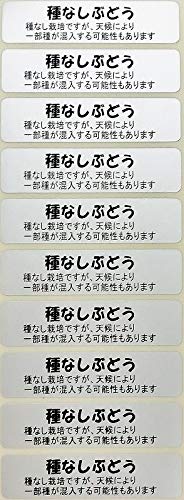ぶどう銀シール 57×14mm長方形 500枚 (10枚×50シート) (種なしぶどう(注意書き 銀))