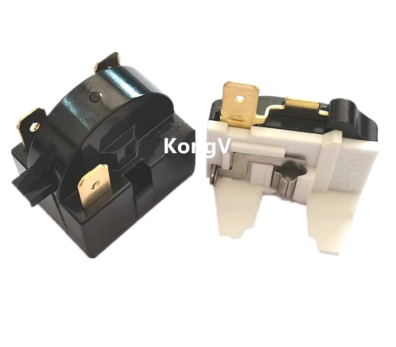 Miniatura 2 de Compresor 4.7 Ohm 3-Pin PTC StarterStart Relay and Overload Kit Compatible con Mini Frigoríficos, Refrigeradores Compactos, Enfriadores de Bebidas y