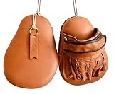 Focus Coach Mitts Pads Pair PRO | TAN Color 100% Cow Leather Vintage MMA Training | Retro by GEOFFREY