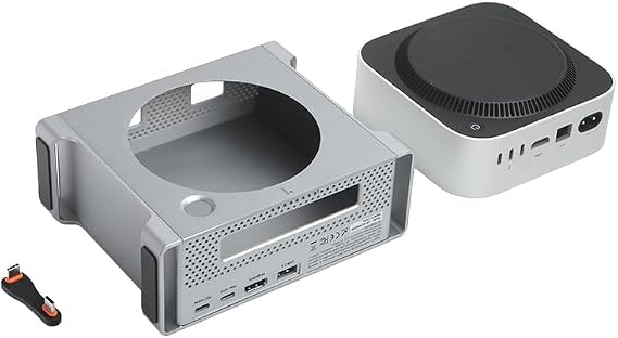 Dark D90 9in1 Mac Mini M4 Workstation - 8TB M.2 NVMe SSD Destekli, 4K@60Hz HDMI, 2x 10Gbps USB-A, 1x USB-A 2.0, 100W PD, SD/TF Card, Alüminyum, Tak Çalıştır, Dock & SSD Kutusu (DK-AC-M4D90)