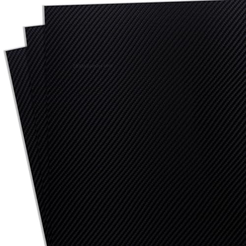 Holstex Thermoform Sheet - (Carbon Fiber Texture) - (.080 Thickness) - (12in x 12in Sheet) - (Armor Black) - (3 Sheets) - DIY Holster Making, Airsoft Armor, & Hobby