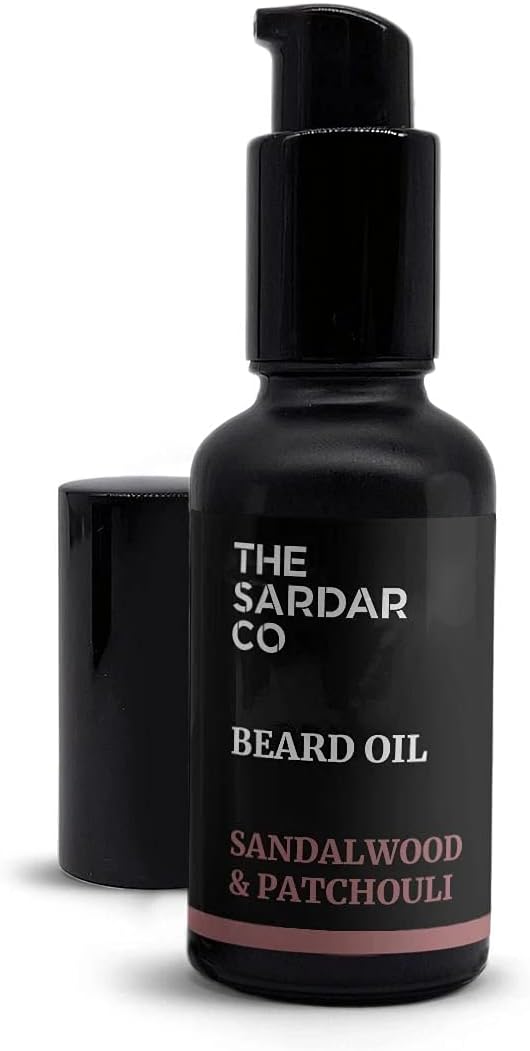 THE SARDAR CO Sandalwood & Patchouli Beard Oil, Deep Hydration & Conditioning