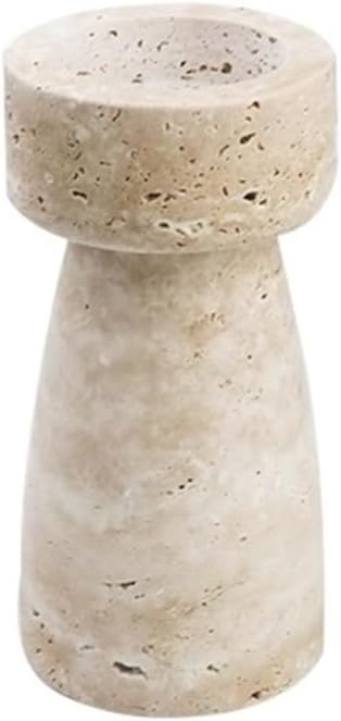 Candle Holder Retro Stone Aromatherapy Candle Holder Desktop Decoration Light Luxury Candlestick(Small)