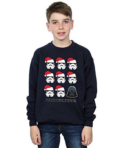 Star Wars Boys Christmas Humbug Sweatshirt 9-11 Years Navy Blue