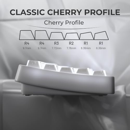 Image of GMKWTL XVX White Shine Through Keycaps, PBT Keyboard Keycaps Cherry Profile | Forged Carbon Texture, Side Printed Keycap Sets Suitable for 60% 65% 75% 80% 100% Mechanical Keyboard