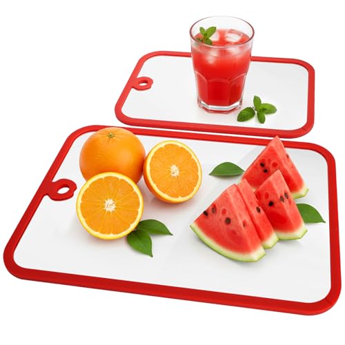 Set de 2 tablas de cortar de vidrio templado miniatura 4