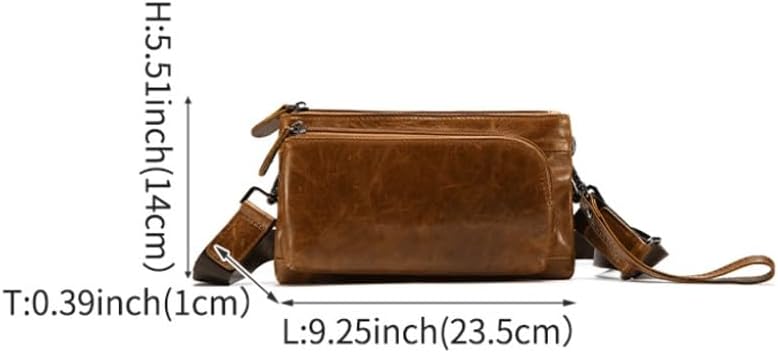 Leather Single Shoulder Bag Retro Men's Commuter Crossbody