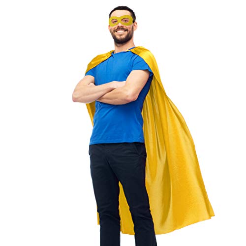 Superhero Capes and Masks for Adults Bulk-Men Women Super Hero Costume Halloween Dress Up Party Favors -7 Pack (Multicolored) - Image 3
