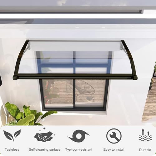 Auvent extérieur de porte d'entrée design en plastique rigide premium
