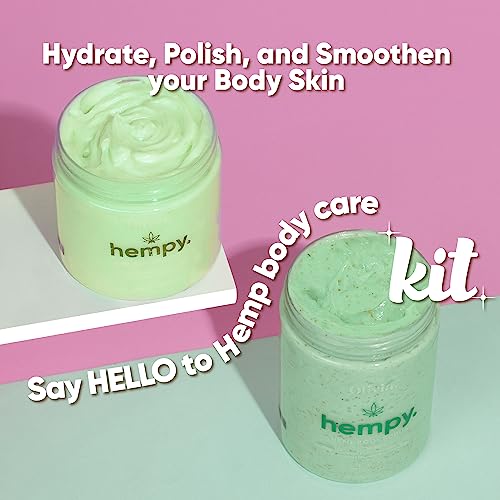Olivia Hemp Body Exfoliating Scrub & Moisturizer Skincare Kit #TOP1