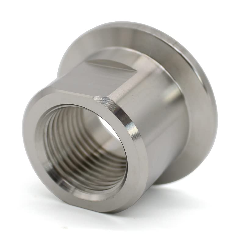 Conector brida de vacío KF50 rosca interna 1-1/2" BSPT acero inoxidable SUS304 para unión de tuberías 6