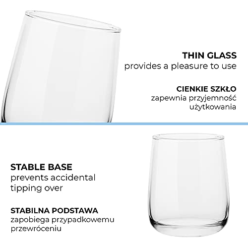 Verre a Eau Verre Soda Verre à Gin Tonic | 300 ml | Lot de 6 | Verres à Soft Drink Jus Transparent Verre Cocktails Gobelet | Sécurité au Lave Vaisselle | Collection Emma – Image 4