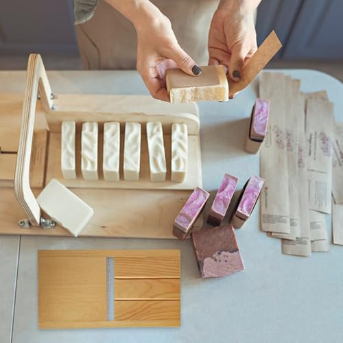 Cortador de pan de velas y jabón hecho a mano en madera fina para talleres de manualidades 4