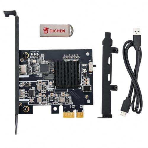 D DICHEN 75T FPGA DMA Card XC7A75T Artix-7 Development Board USB-C PCIe x1 DMA Board PCILeech Compatible FPGA Hardware Testing Card with Tutorial USB and 2 USB Cables