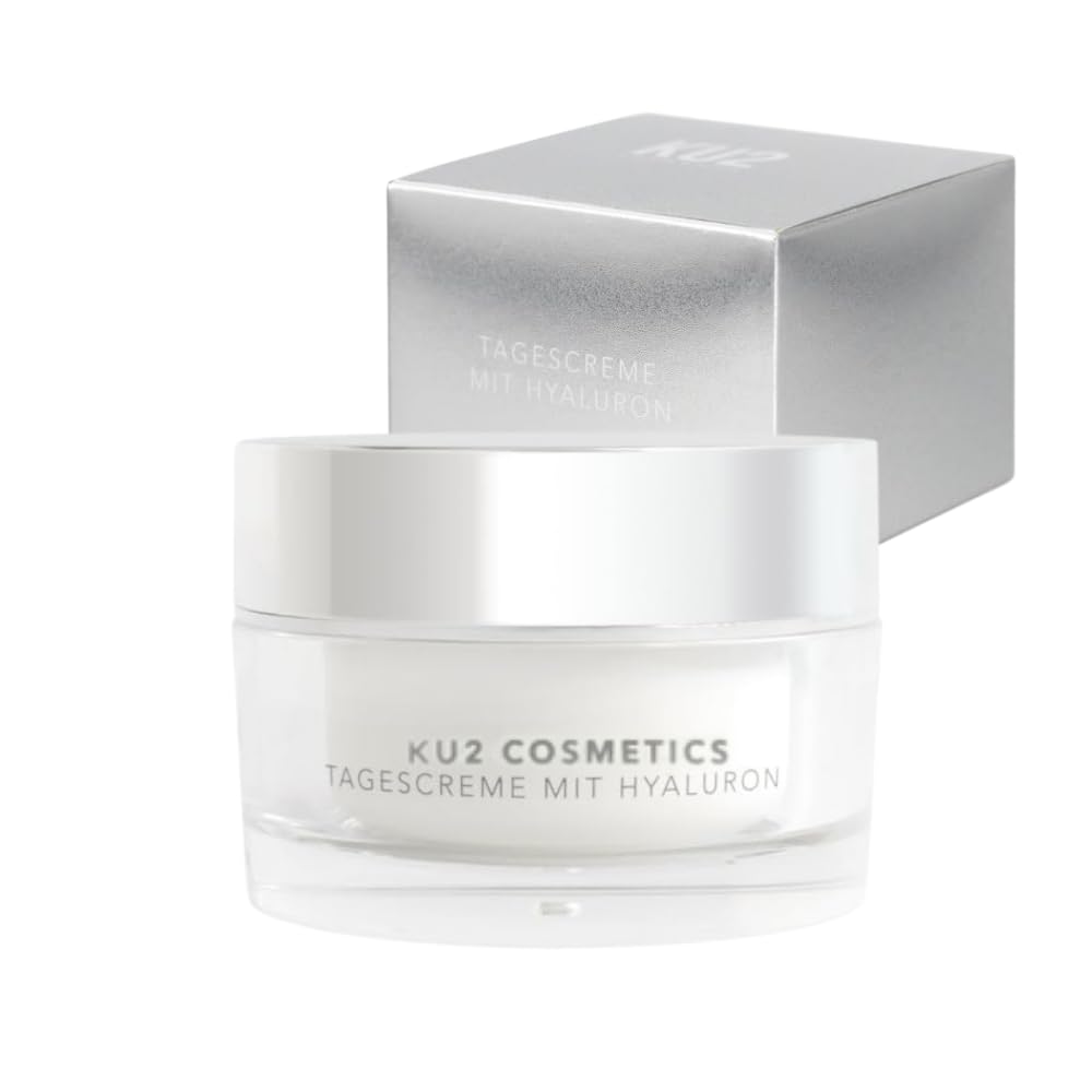 KU2 Cosmetics Hyaluron Tagescreme Gesicht –Feuchtigkeitsspendende Gesichtspflege für glattere, prallere Haut – Gesichtscreme für Damen & Herren, 50ml