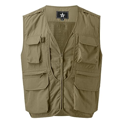Chaleco de pesca sin mangas para hombre chaleco exterior ligero que organiza todos tus accesorios