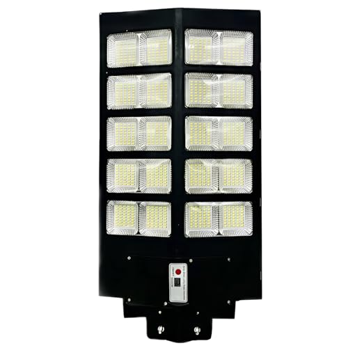 Image of Gigawatts 800 LED 300W Solar Street Light with Remote Control High Power 30Ah Battery Inbuilt 34W Solar Panel IP65 Water Resistant Outdoor Lamp for Wall Pathway Garden and Patio (1Pc, Cool White)
