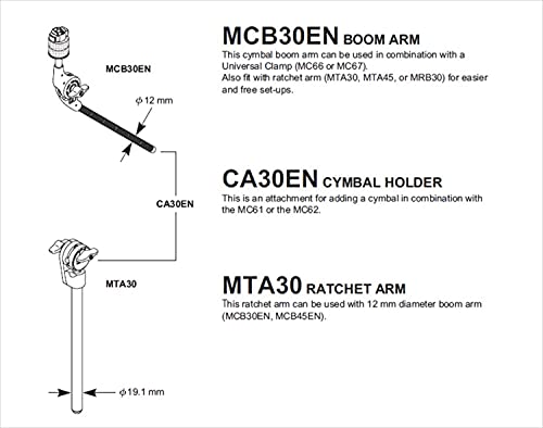 Tama Ca30En Cymbal Holder Short With Quick Set Tilter System #TOP3