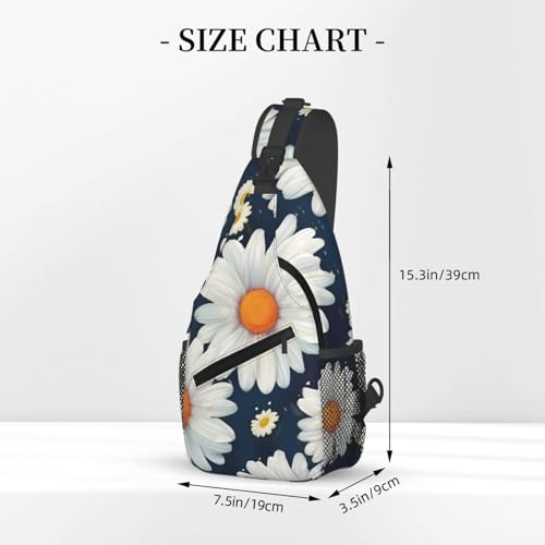 Bolso Cruzado Daisy para Hombre y Mujer Negro miniatura 3