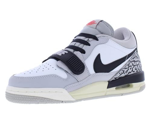 Air Jordan Legacy 312 Low Big Kids' Shoes (CD9054-101, Summit White/FIRE RED-TECH Grey-Black) Size 6