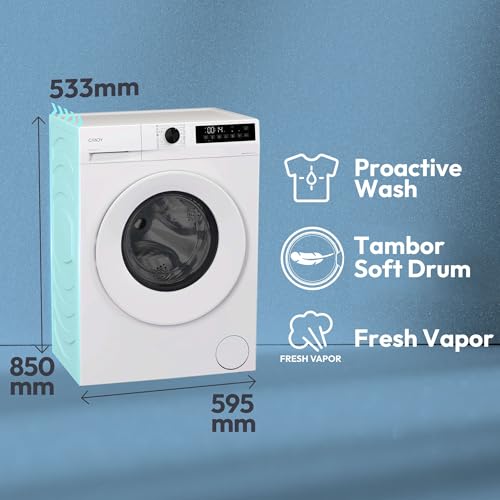 Lavasecadora Candy elimina arrugas y ahorra espacio con panel smart 3