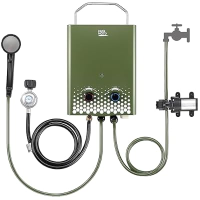 KEMIMOTO Tankless Propane Water Heater Portable Water Heater Outdoor Lightweight Instant Water Heater