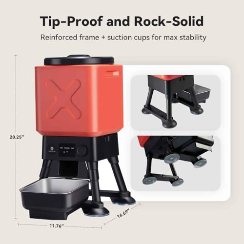 14L Automatic Dog Feeder for Large Breed – Extra Large Capacity, Anti-Blockage, Timed Auto Dog Food Dispenser, Dual Power Supply, Stainless Steel Bowl - Image 5