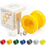 Picture of Cheatcode Yoyo by Brandon Vu | Master Fingerspin Tricks | Responsive & Unresponsive Yo-yo for Kids, Teens & Adults | Great Yo Yo for Beginners | Extra Professional Ball Bearing Kit Included | Offset