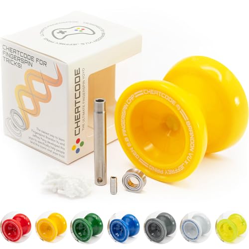 Cheatcode Yoyo by Brandon Vu | Master Fingerspin Tricks | Responsive & Unresponsive Yo-yo for Kids, Teens & Adults | Great Yo Yo for Beginners | Extra Professional Ball Bearing Kit Included | Offset