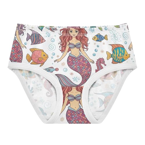 Colorful Mermaid Sea Turtle Bubbles Toddler Girls Underwear 2t Cotton Little Girl Panties Florals Kids Undies Briefs