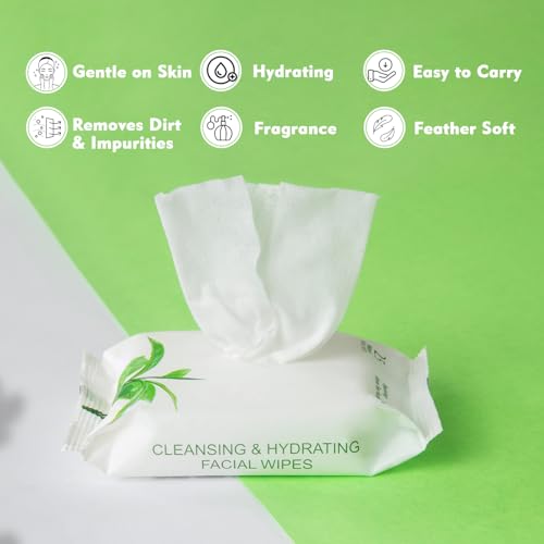 Image of Glam21 Facial Wipes | Super-Soft & Moisturizing | With Green Tea Extracts | Clean Dust & Dirt Particles | Pack of 25 PCS