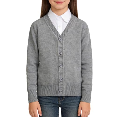 Rolanko Cardigan da Bambina a Maglia a Maniche Lunghe in