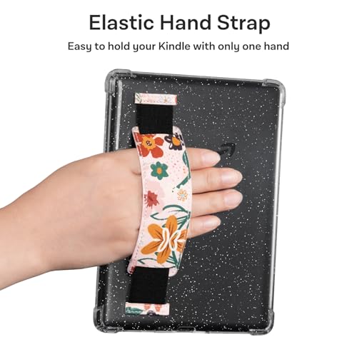 Image of CoBak Case for 6 inch E-Reader Cases (2024 & 2022, 11th Gen) - Ultra-Slim Soft TPU Transparent Cover,Jasmine Glitter