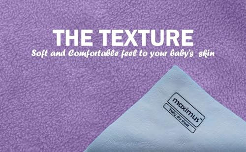 Image of Maximus Waterproof Quick Dry Sheet for Baby Pack of 3 | Bed Pad Extra Absorbent Washable Matress Protector | Bed Protector Sheet for Toddler Children (100x70 cm) (Purple, Voilet & L Purple, Medium)