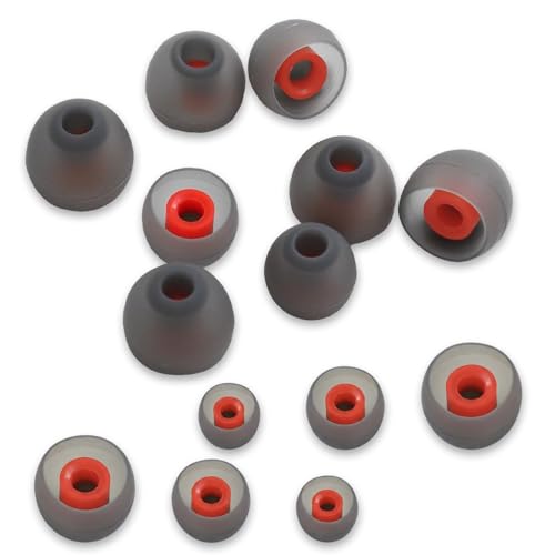 fKiZanthene Lot de 9 paires d'embouts en silicone pour écouteurs intra-auriculaires - 3 tailles S M L - Embouts de rechange souples pour écouteurs intra-auriculaires - Pour écouter de la musique, les