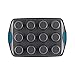 Rachael Ray Yum -o! Nonstick Bakeware 12-Cup Muffin Tin With Grips / Nonstick Cupcake Tin With Grips - 12 Cup, Gray