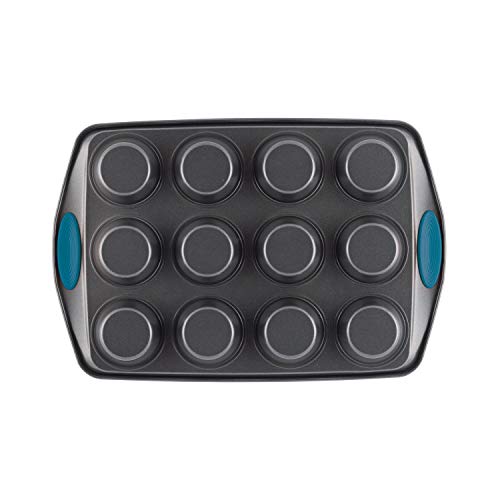 Rachael Ray Yum -o! Nonstick Bakeware 12-Cup Muffin Tin With Grips / Nonstick Cupcake Tin With Grips - 12 Cup, Gray by Rachael Ray - Image 6