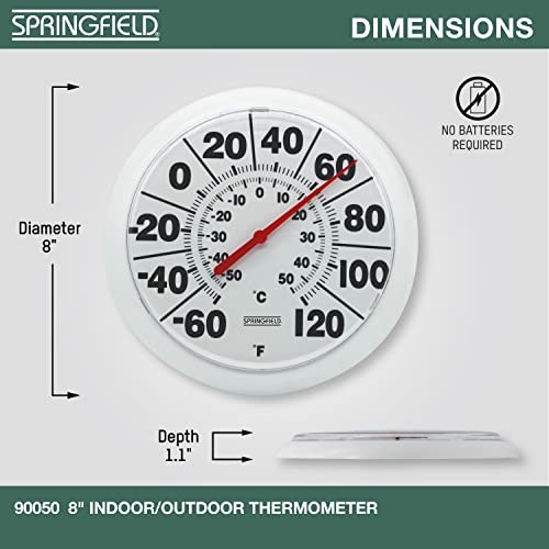 Springfield 5650 Indoor Outdoor Big And Bold Dial Thermometer thumb #2