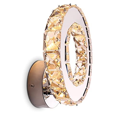 Moderne LED-Wandleuchten, Kristall-Wandleuchte, runder Ring Cover