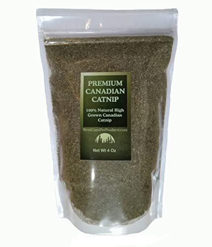 West Coast Pet Products Catnip (4 oz Fine Cut) Premium Grade Canadian Catnip - Cat Nip Treat