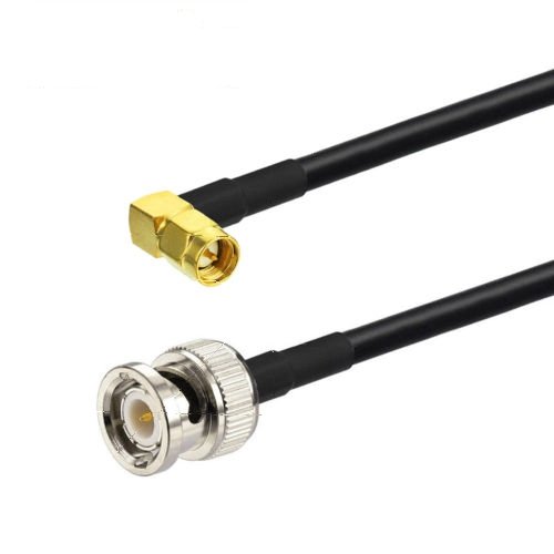 BNC Male to SMA Male Right Angle RG58 Pigtail Antenna Adapter Coaxial Cable 5m USA Shipping