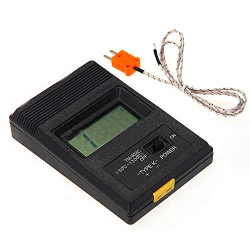 Digital Thermocouple Temperature Thermometer with K-Type Thermocouple Probe Black K Type Thermocouple Thermometer