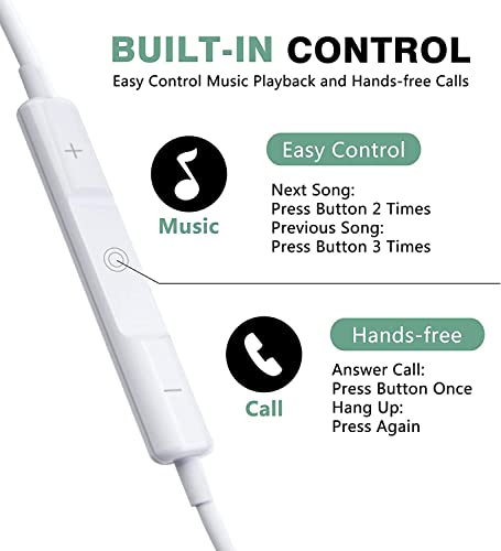 [2 Pack] Weizy Aux Earbuds, Vize 3.5Mm Wired Headphones Noise Isolating Earphones Volume Control & Built-In Microphone Compatible With Iphone/Samsung/Android/Mp3/Mp4 #TOP1