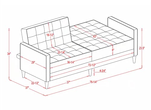 Msaleen Futon Sofa Bed Velvet Tufted – Convertible Sleeper Sofa Velvet Loveseat Tufted Reclining Couch Sofabed For Living Room, Furniture Mid-Century Modern Recliner Sofas For Room - Pink #TOP3