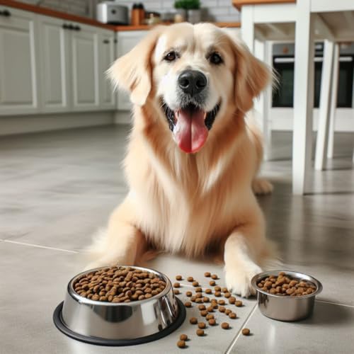 Comedouro e Bebedouro Vasilha Inox para Cães e Gatos - Tamanho M 500ml Resistente Mais Anti-derrapan